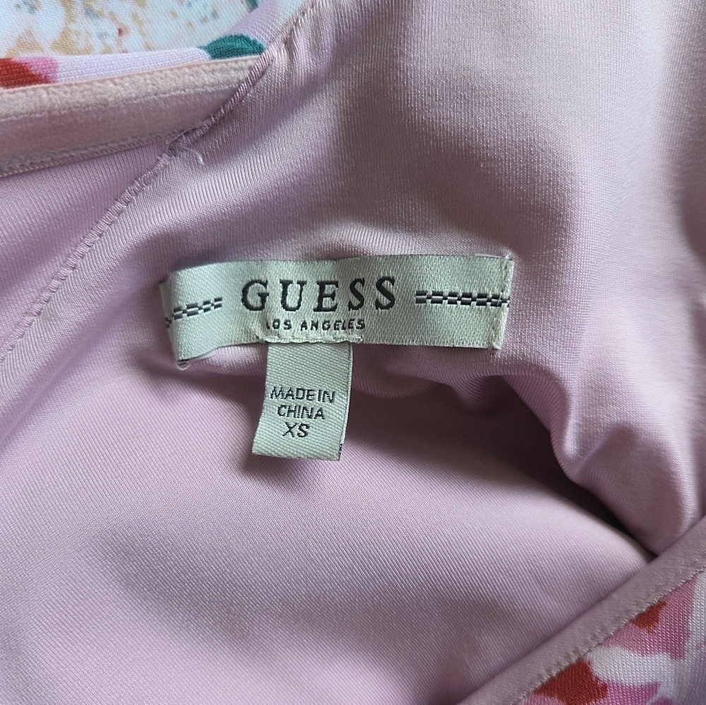 Floral Off-Shoulder Guess Pink Dress - Picture 3 of 9